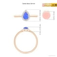 thumbnail image 5 of ANGARA Natural Bezel-Set Pear-Shaped Tanzanite Ring with Beaded Halo in 14K Rose Gold for Women (Size-6x4mm) | December Birthstone, Anniversary, Jewelry Gift for Women | Natural Tanzanite Ring, 5 of 9