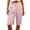 Pink, variant on Striped Shorts Women High Waisted Knee Length Bermuda Shorts Summer Beach Vacation Casual Loose Fit Shorts with Pockets Yellow