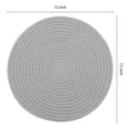 thumbnail image 2 of REGALWOVEN Farmhouse Placemats Set of 4 Cotton Rope Round Placemats for Dining Table Decor Indoor Outdoor Light Gray 12*12in, 2 of 7