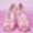 Pink, variant on FSYBOA Girl Dance Shoes, Elastic Straps Soft Sole Non Slip Closed Girl Ballet Shoes Beige Size 8.5(Toddler)