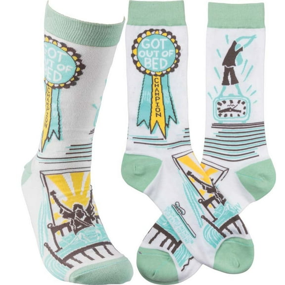 Primitives by Kathy Unisex Socks - Got Out Of Bed Champion