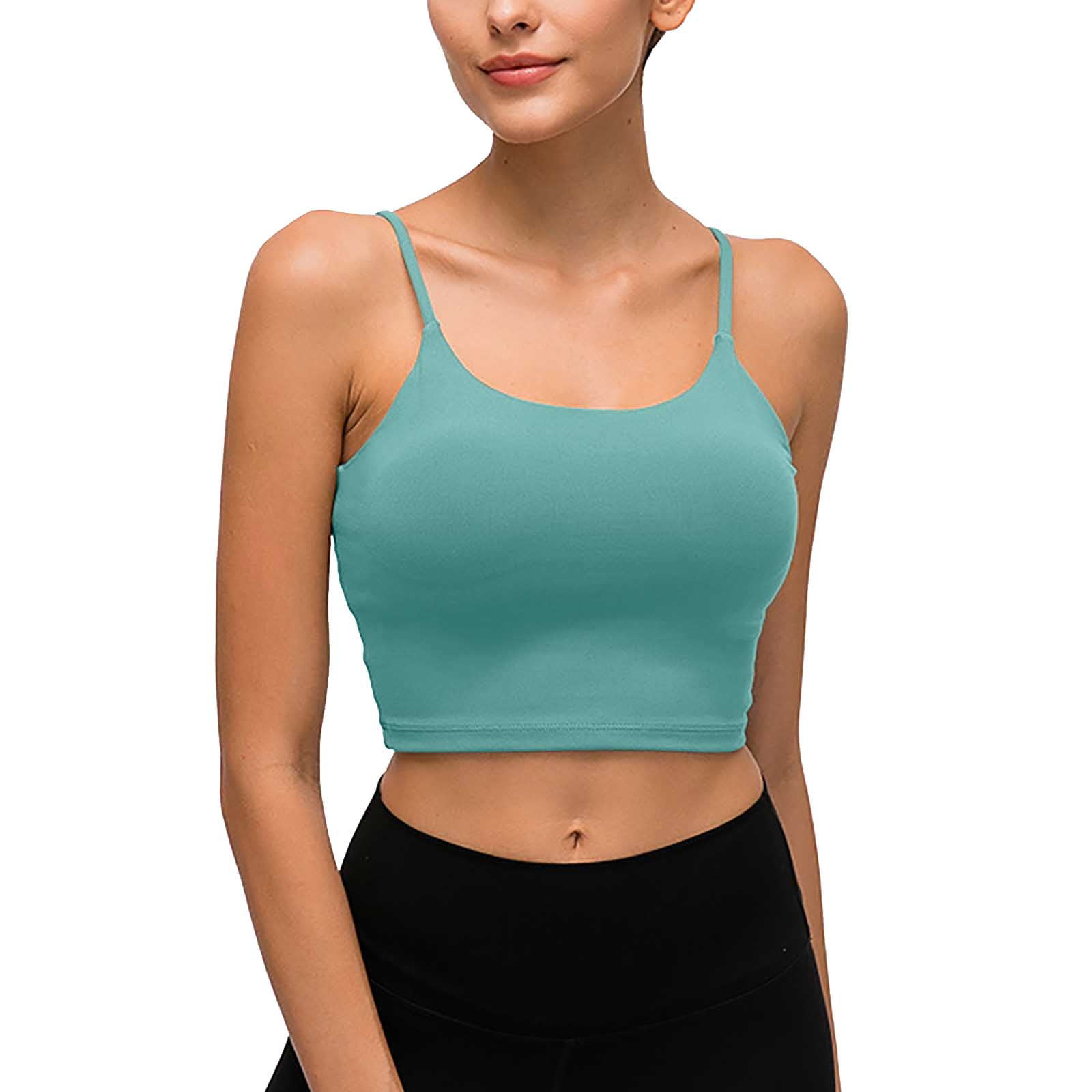 xilinshop Sports Bras Women's Workout Tops Backless Yoga Crop Tops Short  Sleeve Athletic Gym Fitness Shirt with Built in Bra womens sports bras  (Color : Blue, Size : XL) : : Fashion
