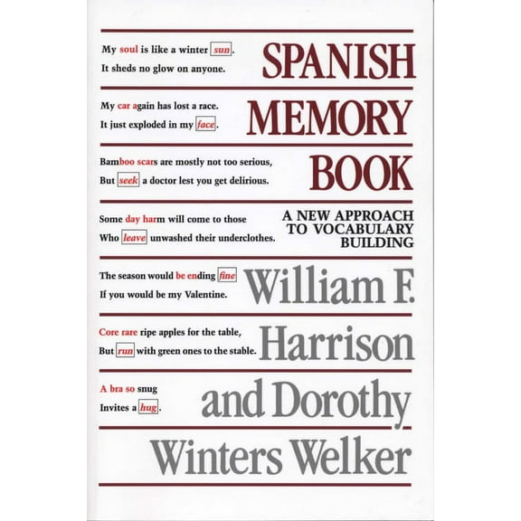 Spanish Memory Book: A New Approach to Vocabulary Building, (Paperback)