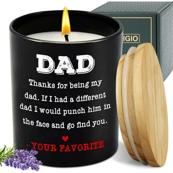 Gifts for Dad from Daughter Son - Funny Unique Father's Day Birthday Candle Gift (DAD Your Favorite)
