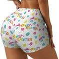 thumbnail image 2 of Fotbe Happy Easter Seamless Shorts, Womens Workout Shorts High Waist Stretch Booty Short for Gym/Yoga/Running/Biking-Medium, 2 of 9