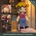 thumbnail image 3 of CraftBud Beginner Crochet Kit, Amigurumi Stuffed Animal Kit with Step-by-Step Video Tutorials, Arts & Crafts for Kids and Adults, Dottie The Farmer, 3 of 8