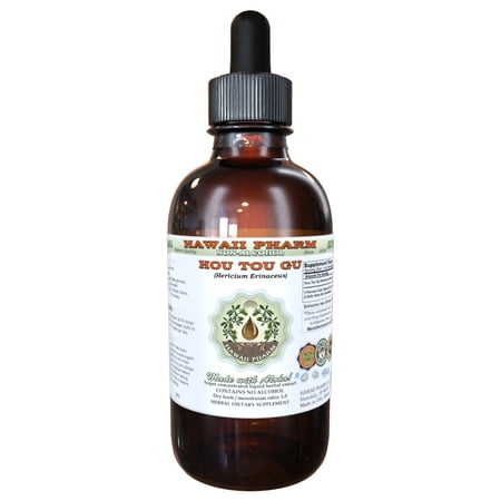 Hou Tou Gu (Hericium Erinaceus) Glycerite, Dried Mushroom Alcohol-Free Liquid Extract, Monkey Head Mushroom, Glycerite Herbal Supplement 4 oz