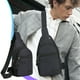 thumbnail image 1 of Bolso de Hombro Cruzado Ligero de Tela Oxford, Mochila Bandolera Multifuncional de Viaje con Correa Ajustable, Múltiples Bolsillos, 11.8x6.7x1.9 pulgadas, Gris Negro Azul Verde Militar., 1 of 6
