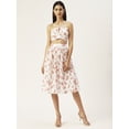 thumbnail image 6 of DressBerry Women's Printed Cotton Knee Length 2 PCS Skirt Top Set Spaghetti Straps Shoulders Sleeveless High Rise Keyhole Neck High Waist, 6 of 8