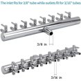 thumbnail image 3 of 8-Way Aquarium Air Flow Control Lever Valve Chromium Copper Distributor Fish Tank Splitter, 3 of 4