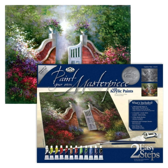 Royal & Langnickel Paint your own Masterpiece™ 17pc Garden Gate Acrylic Painting Project