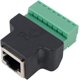 thumbnail image 1 of Conector de bloque de terminal de tornillo hembra a 8 pines Cat7 Cat6 Cat5 Cat5e Cable de extensión Ethernet Cctv Dvr Acoplador de línea de red digital (negro),11 Afortunado Sencillez, 1 of 2