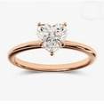 thumbnail image 5 of solitaire jewels 1.5CT Heart Moissanit Hidden Halo Engagement Ring For Women, 14K Rose Gold, 5 of 6