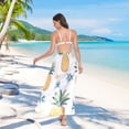 thumbnail image 7 of FORMRS Womens Long Sarong Beach Wrap Semi-Sheer Bikini Skirt Bathing Swimsuit Cover Up, Pineapple, 7 of 7