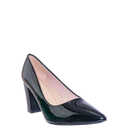 

Comfortable Block Heel Dress Pump - Womens Office Shoes