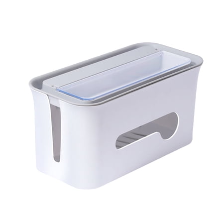 ULTNICE Cable Storage Box White 1Pack 11.4X5.5X5.3In