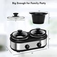 thumbnail image 3 of Superjoe Dual Pot Electric 2.5 qt Slow Cooker, 3 of 10
