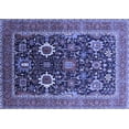thumbnail image 1 of Ahgly Company Machine Washable Indoor Rectangle Oriental Blue Industrial Area Rugs, 7' x 10', 1 of 4