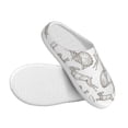 thumbnail image 3 of Lsque Hand Drawn Rabbit Pattern Womens Comfort Cotton on Scuff With Memory Foam and Anti-skid Sole Slipper-42/43, 3 of 7