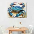thumbnail image 2 of COMIO Nautical Wall Decor Beach Crab Canvas Wall Art, Warm Ocean Beach Theme Wall Decorations for Living Room Bathroom Bedroom Kitchen Restaurant Coastal Home Decor Yellow 16x20in, 2 of 4