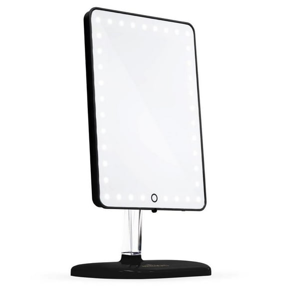 Impressions Vanity Touch Pro LED Makeup Mirror with Wireless Bluetooth Audio & USB Charger, Black