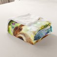 thumbnail image 4 of Erosebridal Jungle Sloth Fleece Blanket, Woodland Wildlife Sherpa Throw, Teens Childs, 4 of 6
