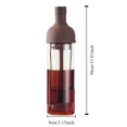 thumbnail image 2 of 1000ml Cold Brew Coffee Pot High Borosilicate Glass Household Cold Brew Bottle Cold Brew Fruit Tea Kettle for Home Use B,1 * Coffee Pot,Coffee Color, 2 of 7