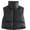 Black, variant on Hotian Women Winter Crop Puffer Vest Jacket Sleeveless Padded Gilet Khaki M