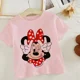 thumbnail image 3 of Serie Disney Mickey Minnie Anime Ropa Camiseta de algodón Niño Niño Niña Casual Verano Blanco Rosa Niños Camiseta Bebé Camisetas Kawaii, 3 of 5