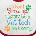 thumbnail image 4 of Inktastic Vet Tech Veterinary Technician Like Mommy Boys or Girls Baby Bib, 4 of 4