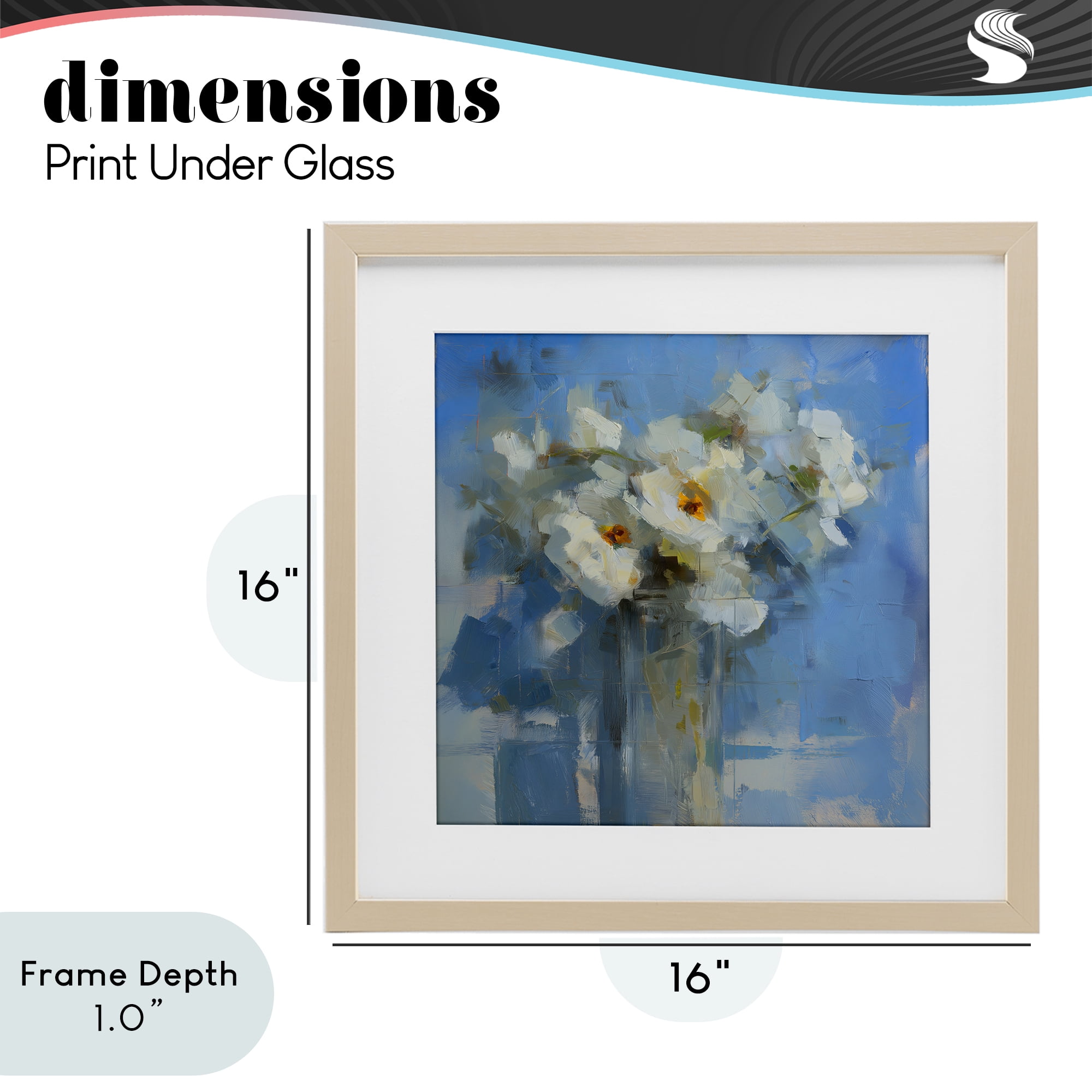 Stupell Industries Petals Remembered Abstract Birch Framed Print Under Glass, design by Svetlana Aleynikova