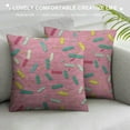 thumbnail image 3 of ONETECH Sprinkle Donut Throw Pillow Cover Colorful Sweet Cute Lovely Food Cupcake Dessert Square Pillow Case Cushion Cover for Home Car Decorative, 3 of 5
