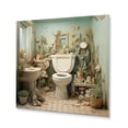 thumbnail image 2 of Designart "Escaping to the Coastal Toilet II" Bath & Laundry Metal Wall Decor, 2 of 5