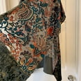 thumbnail image 5 of WeHello Women's Burnout Velvet Kimono Black Cardigan Cover Up Holiday Casual Cardigan Shawl Tops, 5 of 16