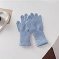 thumbnail image 5 of NAISIBABY Winter Gloves for Boys Girls, Thicken Warm Stretch Full Finger Kids Knit Gloves Blue, 5 of 5
