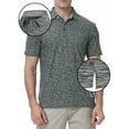 thumbnail image 5 of Demotime Men‘s Golf Shirt Moisture Wicking Quick-Dry Black L Short Sleeve Casual Polo Shirts for Men, 5 of 7