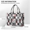 thumbnail image 3 of Large Capacity Tote Bag,Baseball Patchwork Pattern Handbag Fashion Luxury Tote Bag,15.7"x13"x 5.1" Inches,Laptop Compatible, 3 of 6