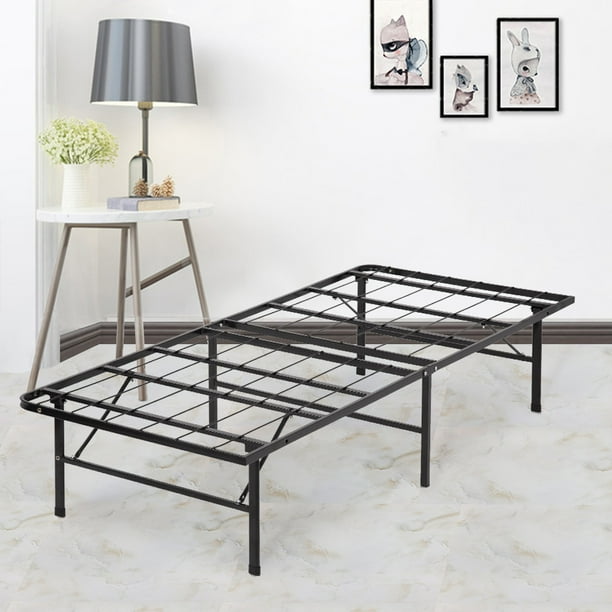 Modern BiFold Folding Platform Metal Bed Frame Mattress Foundation BF