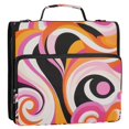 thumbnail image 5 of FORMRS Zipper Binder with Shoulder Strap 2-inch Ring 500 Sheet Capacity File Bag, Swirling Circles, 5 of 5