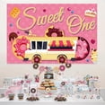 thumbnail image 2 of Truck Sweet One Backdrop Happy 1st Birthday First Birthday Baby Girls Donut Photograpy Background 1st Birthday Party Decorations Banner, 2 of 4