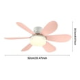 thumbnail image 3 of Ventilador de techo eléctrico 2 en 1 con Control remoto, lámpara LED moderna, ventilador, luz regulable ajustable de 3 engranajes para dormitorio y sala de estar, 3 of 9