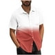 thumbnail image 2 of Blusa y camisa de manga corta con cuello vuelto para hombre, blusa informal de moda con cuello vuelto, blusa estampada de manga corta con botones, blusa de poliéster para hombre, 2 of 6
