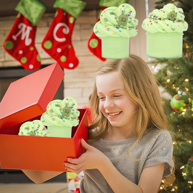 KOYPTL 300ml-Prefilled Clear Slime Pack for Toddlers 8 9 10 12+ Years Old,Non-Sticky Stress Relief Clays Toy Gifts for Girls Boys Friends Christmas Birthday Stocking Stuffers Party Class Favors
