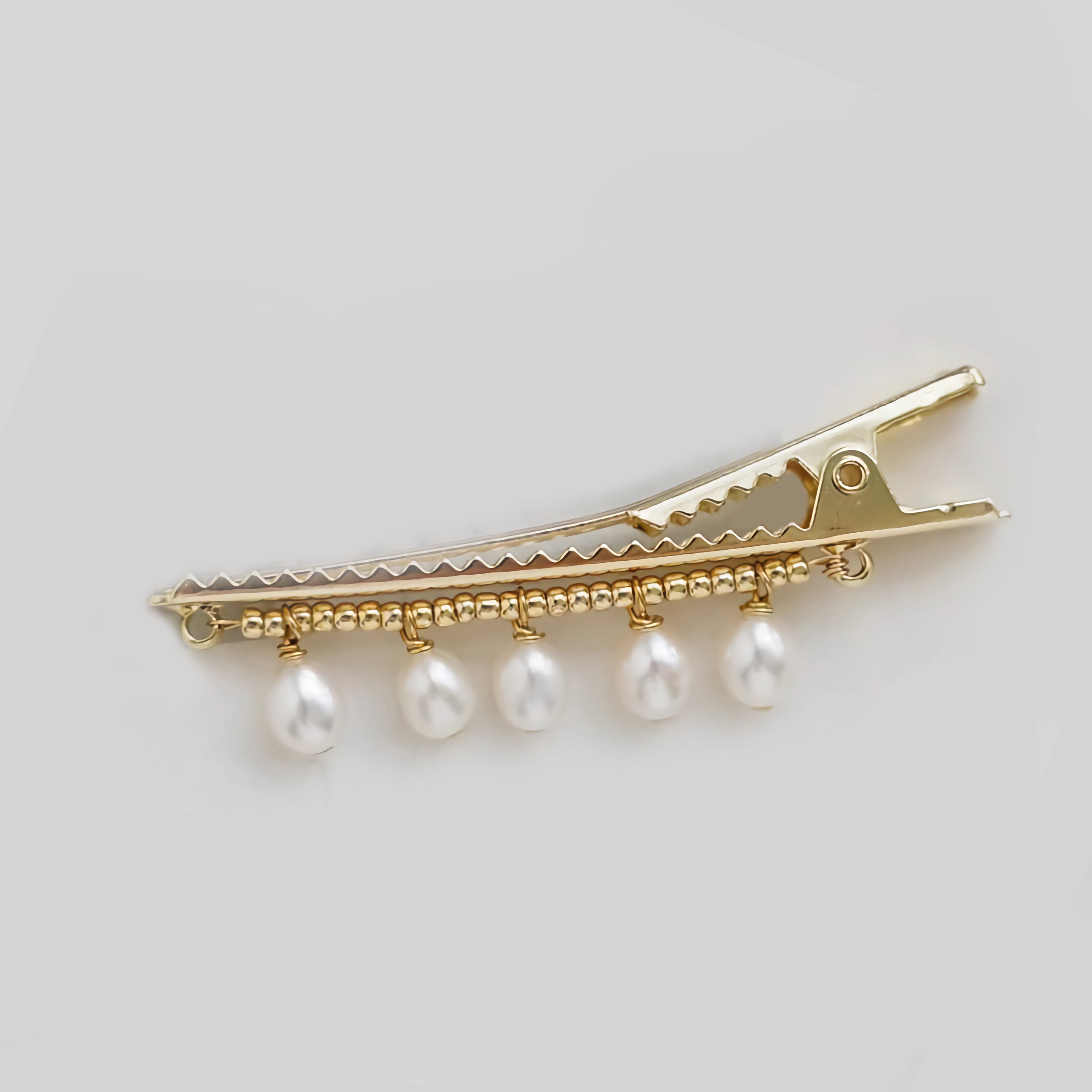 Qingyeji 2.36'' Hair Barrettes Hair Clips with Pearls for Women Hair Accessories for Daily