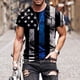 thumbnail image 1 of ICHUANYI Clearance Fashion Man Casual O-Neck Independence Day Short Sleeve Loose T-Shirt Blouse(Black, XXXXXL) Ichuanyi Ichuanyi, 1 of 4