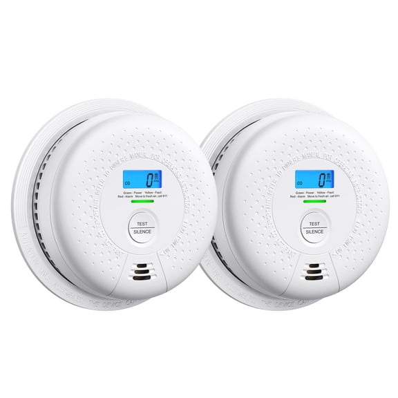 X-Sense Smoke and Carbon Monoxide Detector Combo, 10-Year Sensor with Digital Display, Standalone Alarm, Certified to Latest UL Standards, 2-PACK
