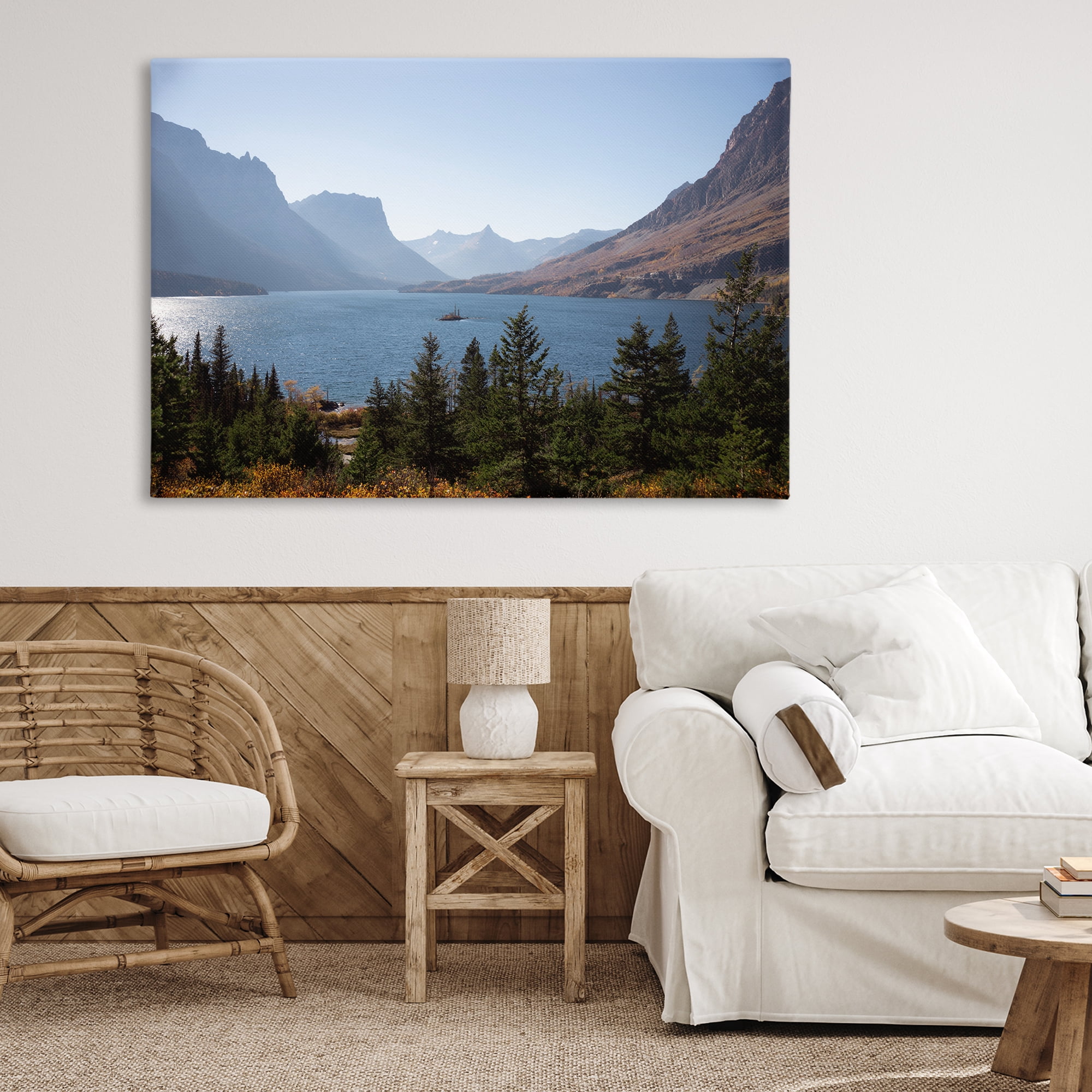 Stupell Industries Cliffs Overlooking Lake Canvas Wall Art, design by Carol Robinson