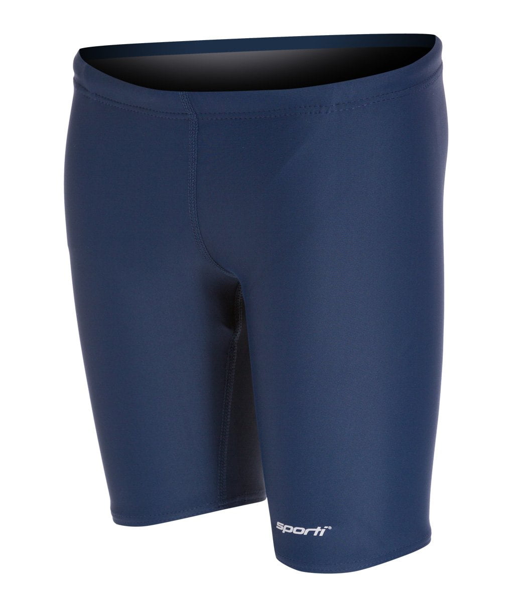 Sporti Solid Compression Jammer Swimsuit Youth 2228 (24Y, Navy