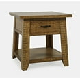 thumbnail image 3 of Jofran Telluride Rustic Distressed Acacia 50" Coffee Table with Caster Wheels and Pull-Through Drawers, 3 of 9