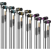 Wired Earbuds Headphones 6 Pack with Microphone,Heavy Bass Earphones, Bulk Earbuds with Noise Isolating, Compatible with iPhone,iPad and Android Devices, MP3, Fits All 3.5mm Devices